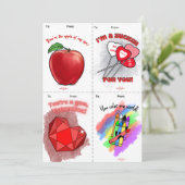 Gem Cut & Share Kinder Valentijnsdag Kaarten (Staand voorkant)