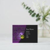 GEM DAMASK MONOGRAM amethyst paars Visitekaartje (Staand voorkant)