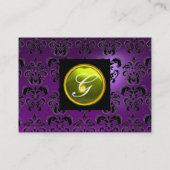GEM DAMASK MONOGRAM amethyst paars Visitekaartje (Achterkant)