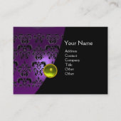 GEM DAMASK MONOGRAM amethyst paars Visitekaartje (Voorkant)