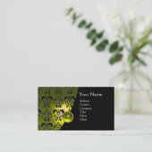 GEM DAMASK MONOGRAM gele topaas Visitekaartje (Staand voorkant)