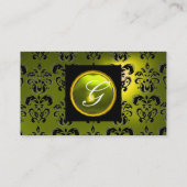GEM DAMASK MONOGRAM gele topaas Visitekaartje (Achterkant)
