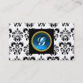 GEM DAMASK MONOGRAM green emerald paarl Visitekaartje (Achterkant)