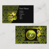 GEM DAMASK MONOGRAM yellow topaz Visitekaartje (Voorkant / Achterkant)