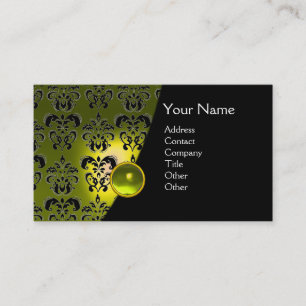 GEM DAMASK MONOGRAM yellow topaz Visitekaartje