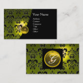GEM DAMASK MONOGRAM yellow topaz Visitekaartje (Voorkant / Achterkant)