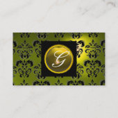 GEM DAMASK MONOGRAM yellow topaz Visitekaartje (Achterkant)