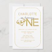 Gem Diamond One 1st Verjaardag Uitnodiging (Voorkant)