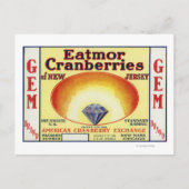 Gem Eatmor Cranberries Brand Label Briefkaart (Voorkant)