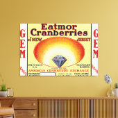 Gem Eatmor Cranberries Brand Label Canvas Afdruk (Insitu (Woonkamer))