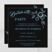 Gem Floral Bachelorette Party Invitation Kaart (Voorkant / Achterkant)