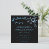 Gem Floral Bachelorette Party Invitation Kaart (Staand voorkant)