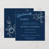 Gem Floral Bachelorette Party Invitation Kaart (Voorkant / Achterkant)