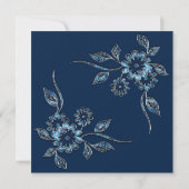 Gem Floral Bachelorette Party Invitation Kaart (Achterkant)