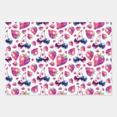 Gem Fruit Naadloze Patroon Gift Wrap Set Inpakpapier Vel (Voorkant 2)
