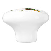 Gem Hummingbird, witte geduroteerde bergmonniksvog Keramische Knop (Zijkant)