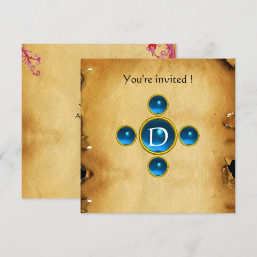 Gem-kruis 1e Heilige Communie / Christenblauw Kaart (Voorkant / Achterkant)