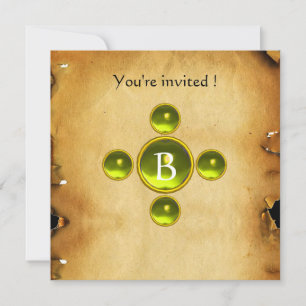 Gem kruis 1e Heilige Communie / Christening geel Kaart