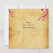 Gem-kruis 1e Heilige Communie / Christening paars Kaart (Achterkant)