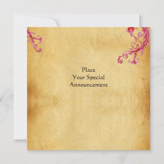 Gem kruis 1e Heilige Communie / Christening rood Kaart (Achterkant)