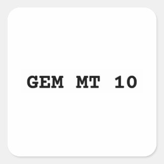 Gem Mint 10 wit Vierkante Sticker