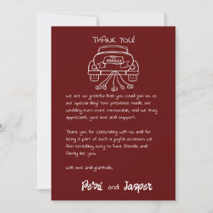 Gem & Pen Bedankt Card Ruby Kaart