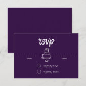 Gem & Pen RSVP-kaart Amethyst RSVP Kaartje (Voorkant / Achterkant)