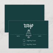 Gem & Pen RSVP Kaart Azure (Voorkant / Achterkant)