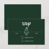 Gem & Pen RSVP Kaart Emerald (Voorkant / Achterkant)