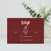 Gem & Pen RSVP-kaart Ruby RSVP Kaartje (Staand voorkant)