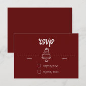 Gem & Pen RSVP-kaart Ruby RSVP Kaartje (Voorkant / Achterkant)