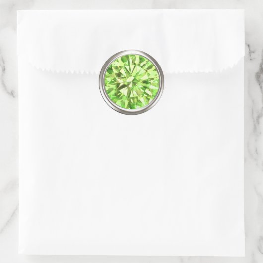 Gem Peridot Ronde Sticker (Tas)