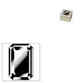 Gem - Rechthoekig gefacetteerd geslepen edelsteen  Rubberstempel (Gestempeld)