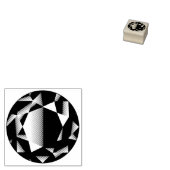 Gem - Ronde gefacetteerde geslepen edelsteen juwee Rubberstempel (Gestempeld)