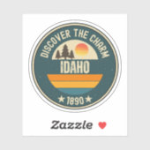Gem State Idaho - Schilderachtig avonturengeschenk Sticker (Vel)