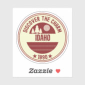 Gem State Idaho - Schilderachtig Landschapscadeau Sticker (Vel)