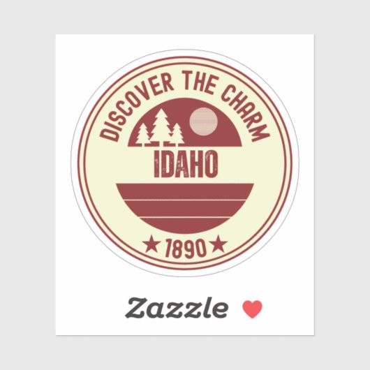 Gem State Idaho - Schilderachtig Landschapscadeau Sticker (Vel)