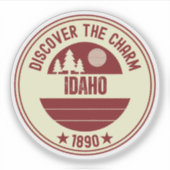 Gem State Idaho - Schilderachtig Landschapscadeau Sticker (Voorkant)