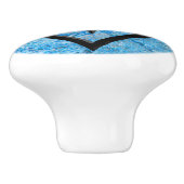 Gem Stone, Blue Granite en Black Onyx Ornament Keramische Knop (Zijkant)