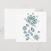 Gem Stone Gold Filigree Flat Kaarten (Voorkant / Achterkant)