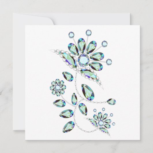 Gem Stone Gold Filigree Flat Kaarten (Voorkant)