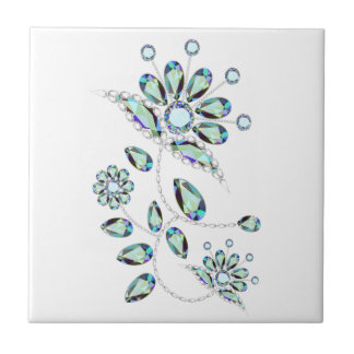 Gem Stone Gold Filigree Tegeltje