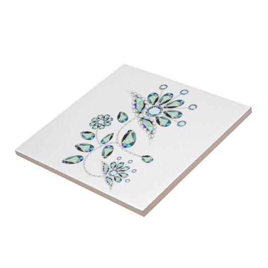 Gem Stone Gold Filigree Tegeltje (Zijkant)