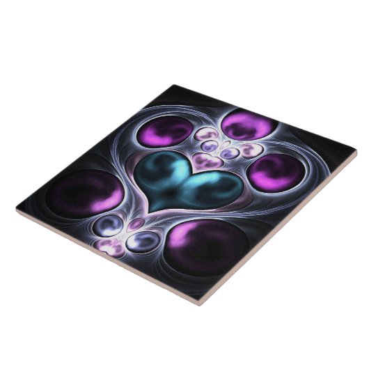 Gem Stone Heart Tegeltje (Zijkant)