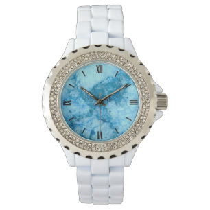 Gem Stone Patroon, Blauw Graniet Vrouwen Horloge