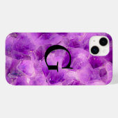 Gem Stone Pattern, Amethyst & Black Onyx Case-Mate iPhone Case (Achterkant (horizontaal))