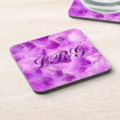 Gem Stone Pattern, Amethyst Crystal Slab Beverage Bier Onderzetter (Linkerzijde)