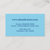 Gem Stone Pattern, Blue Bahia Granite Business Car Visitekaartje (Achterkant)