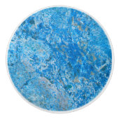 Gem Stone Pattern, Blue Bahia Granite Keramische Knop (Voorkant)
