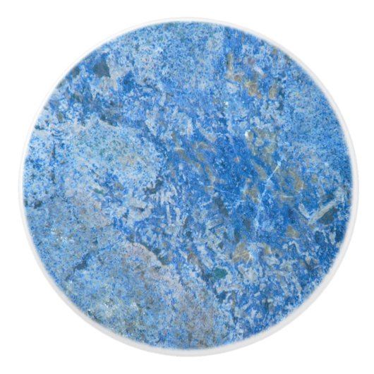 Gem Stone Pattern, Blue Bahia Granite Keramische Knop (Voorkant)